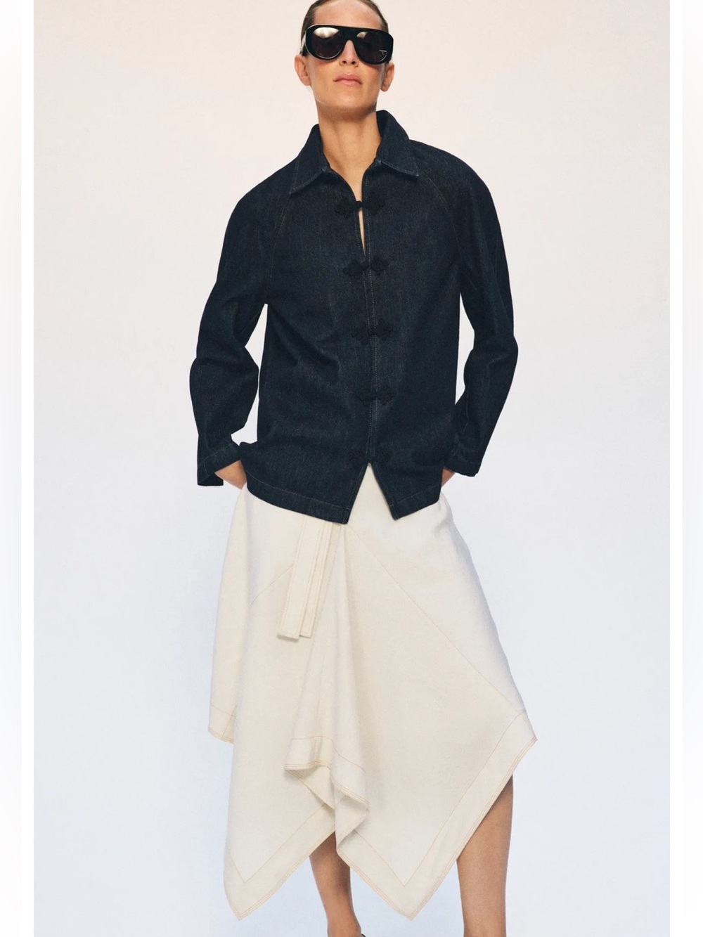 Zara Denim Jacket With Classic Minimal Design